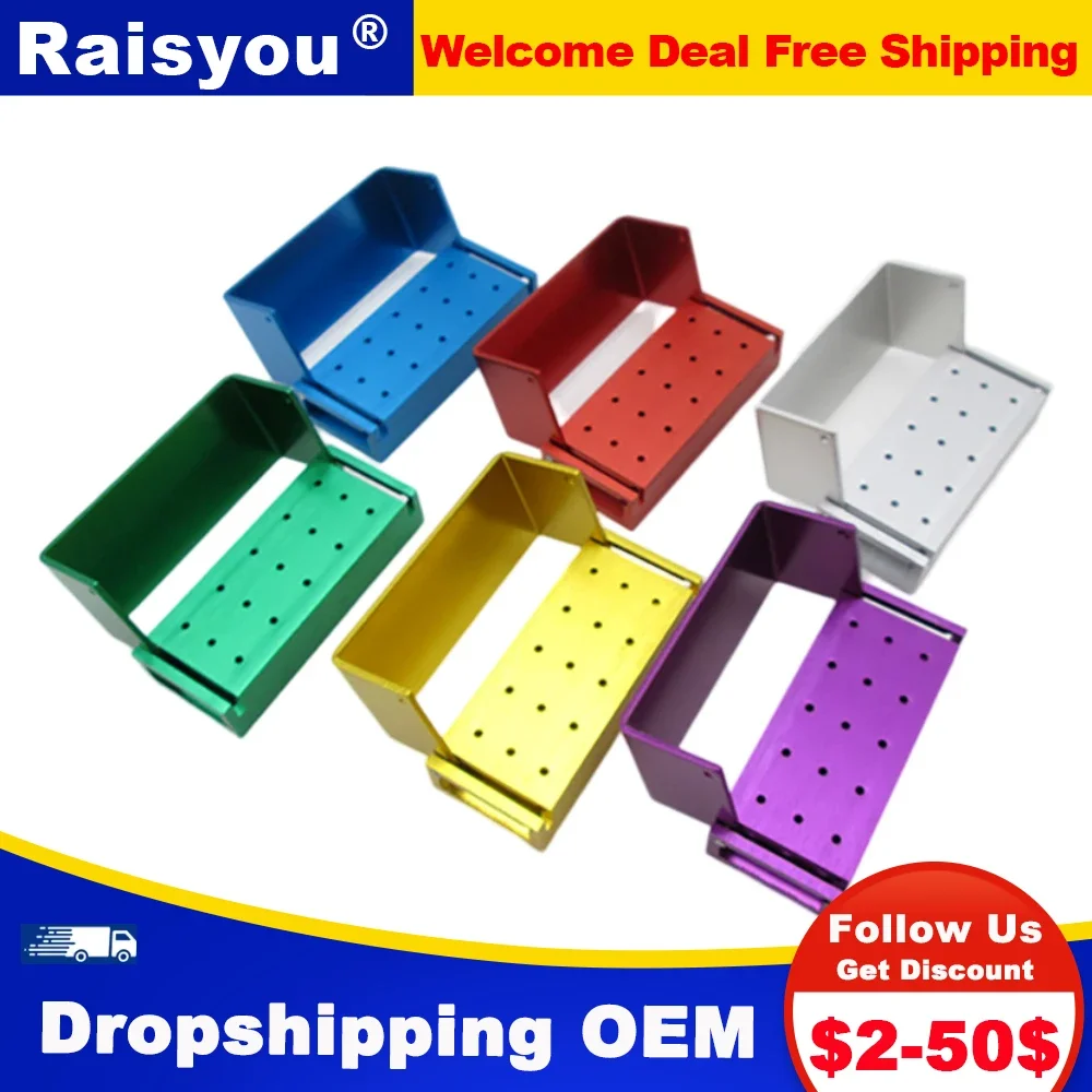

15/30 Holes Dental Lathe Needle Holder Sterilisation Rack Sterilisation Box Holder High-speed Lathe Needle Low-speed Rack