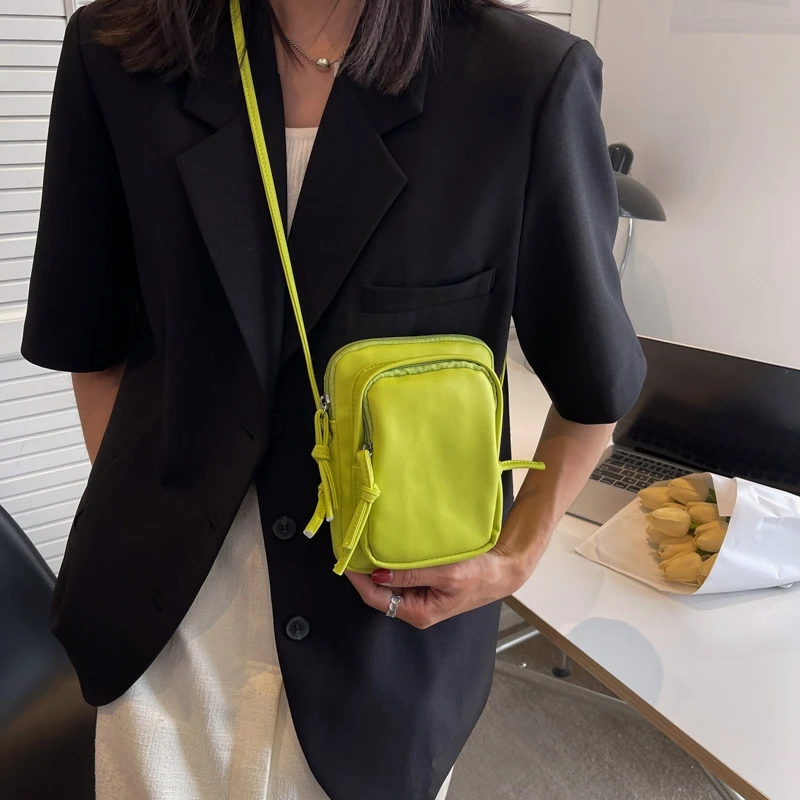 Casual Small Square pu Bag for women Multicolour Messenger Bag Female Shoulder Bag Mobile Phone Bag Wallet Card bag