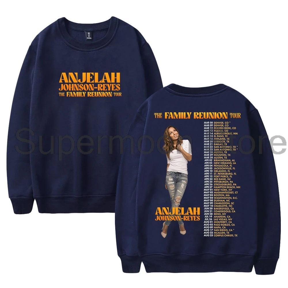 Фото Anjelah Johnson The Family Reunion Tour 2025, уличная одежда с круглым вырезом и длинными рукавами, мужские и женские толстовки №4