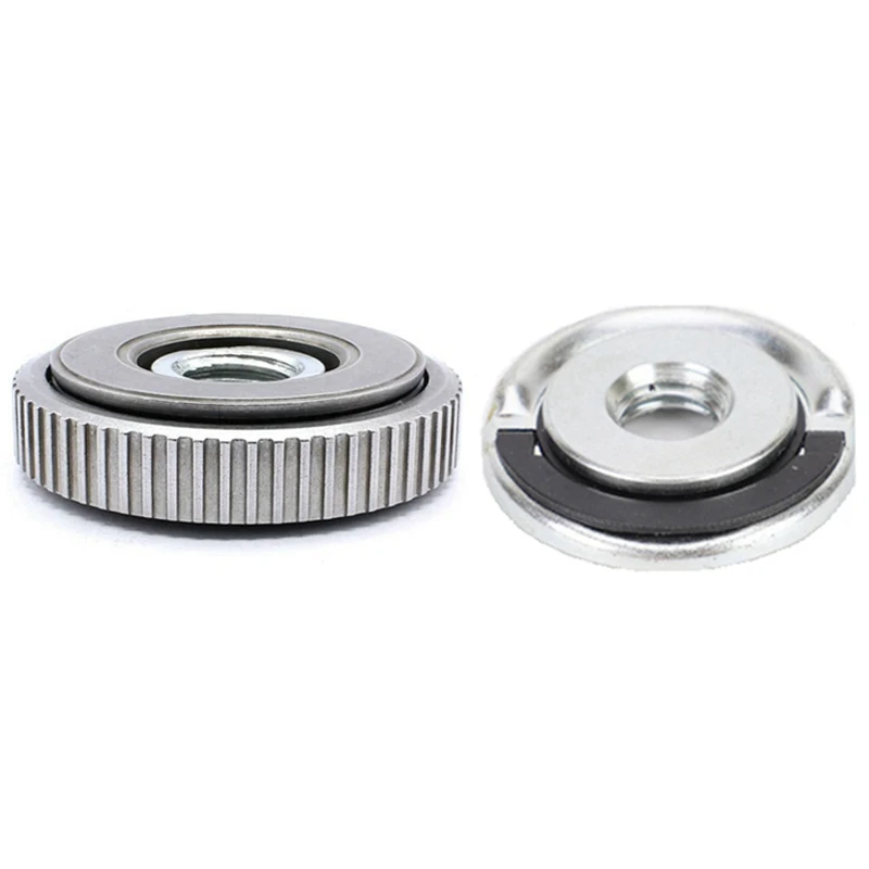 

HOT-2Pcs Angle Grinder M14 Threaded Inner And Outer Flange Nut Set Self-Locking Pressure Plate For Mibo Makita