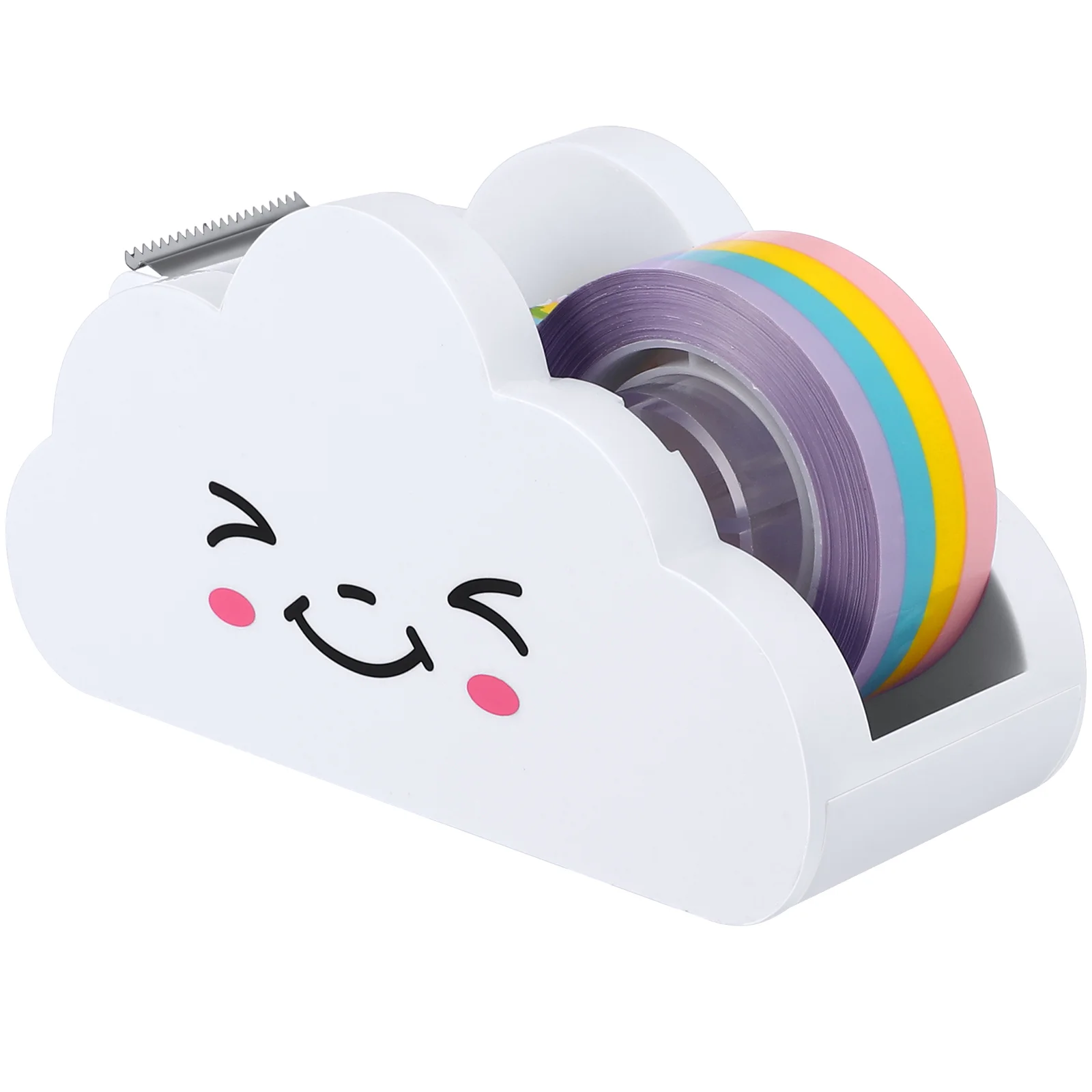 

Cartoon Cloud Tape Dispenser with Rainbow Tape School Office Stationery Supply