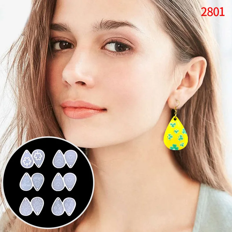 

Fashion Silicone Earring Mold Pendant Wedding Moulds For Jewelry Epoxy Resin