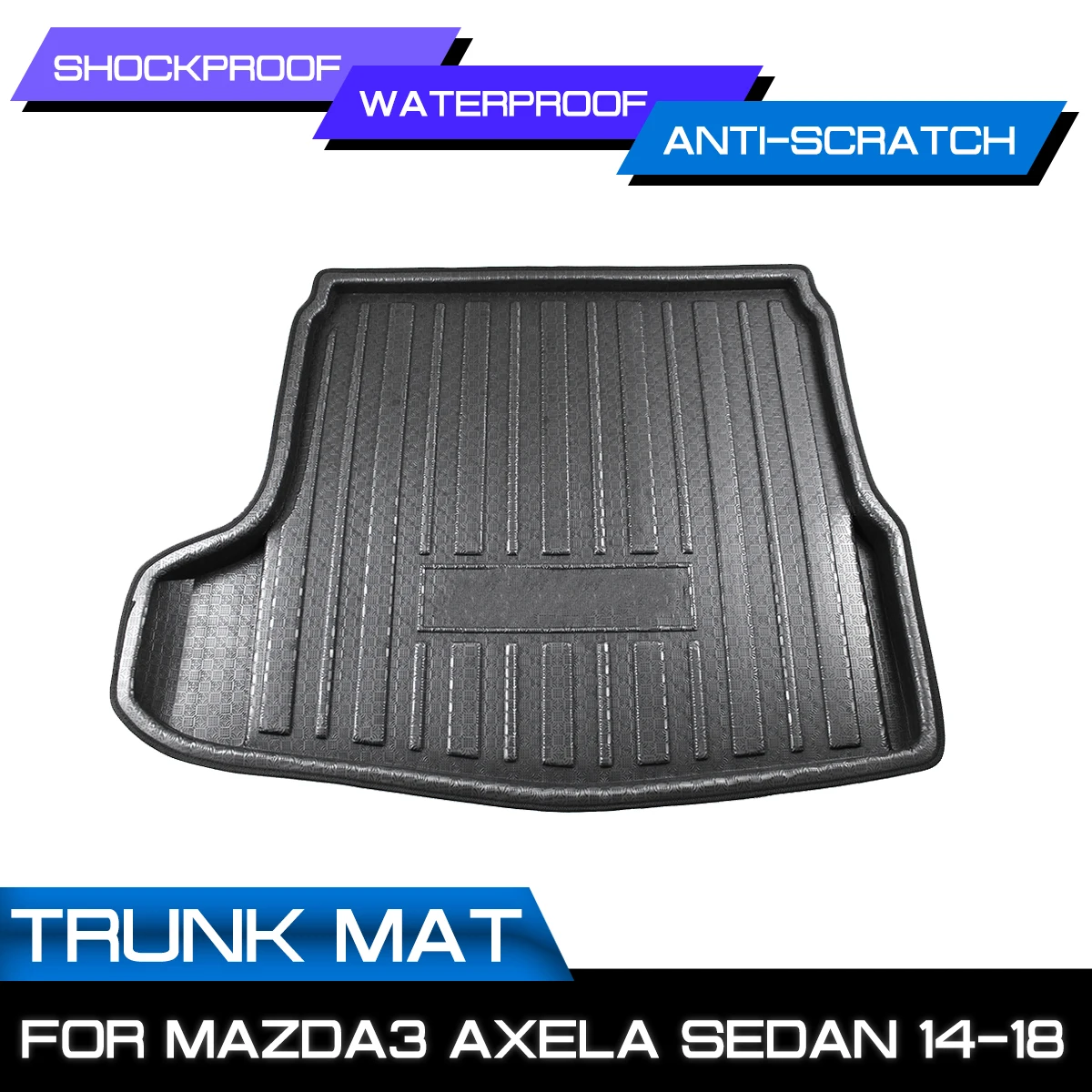 

Коврик для багажника автомобиля, водонепроницаемые напольные коврики, коврик для защиты от грязи, поднос для груза для Mazda3 Axela Sedan 2014-2018