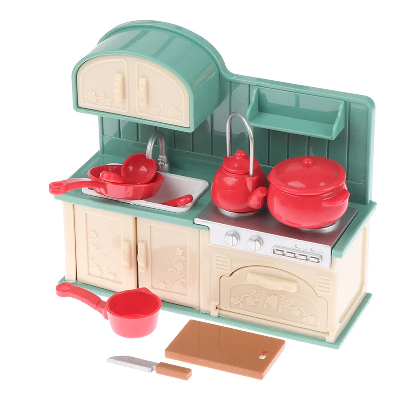 

10Pcs/set 1:12 Dollhouse Miniature Kitchen Cabinet Pan Pot Kettle Shovel Modle Set Kitchen Cooking Set Doll House Accessories