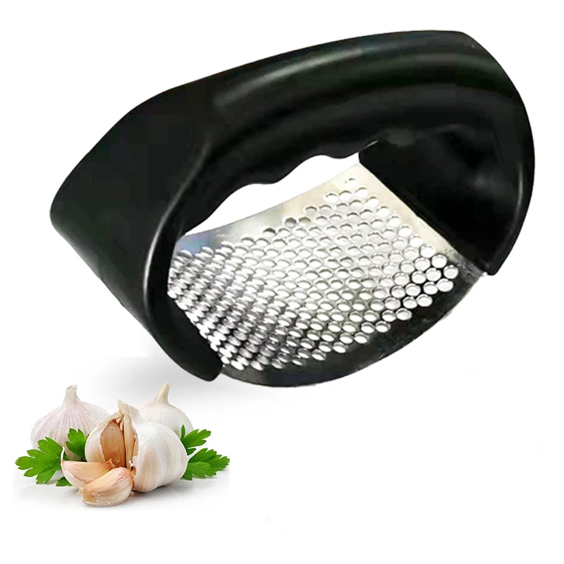 

Stainless Garlic Press Household Curve Press Squeezer Manual Gralic Press Device Handheld Ginger Garlic Tools Kitchen Accessory