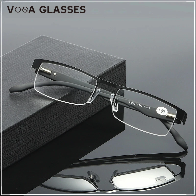Мужские очки для чтения из титанового сплава несферические линзы с 12-слойным