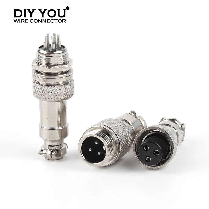 5 Set GX12 Nut/Docking Type Wire Connector Male Female Aviation Plug Socket 2/3/4/5/6/7 Pin Electric Cable Pluggable Connectors