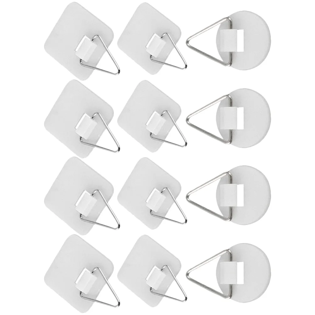 

60 Pcs Plate Rack Hooks Wall Decorate Hangers Holder Holders Plastic Hanging Adhesive