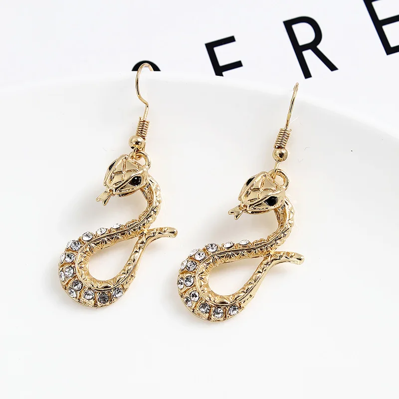 

Snake Hoop Earrings for Women Men Animal Pendant Gold Color Silver Color Hoops Earring Punk Jewelry Gift Hip Hop Accessories