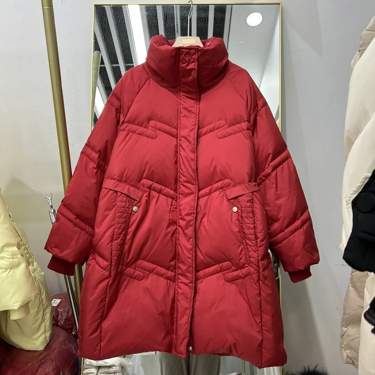 New Women Long Down Jacket Casual Style Autumn Winter Coats And Parkas Female Outwear