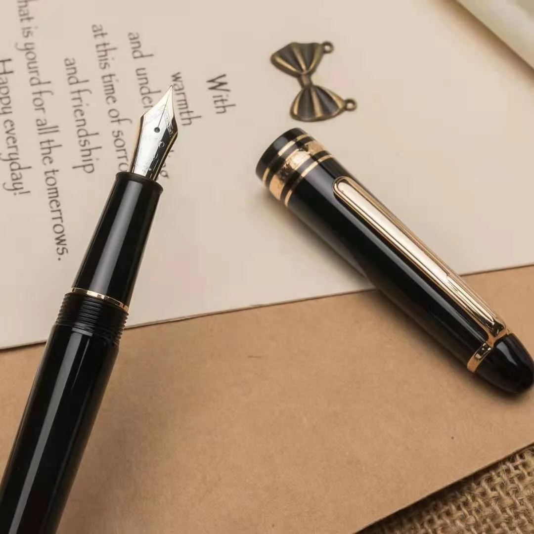 MB Monte Meisterstuck 145 Black Resin Roller Ballpoint Pen Blance Fountain Pens for Writing Office Gift Ink |