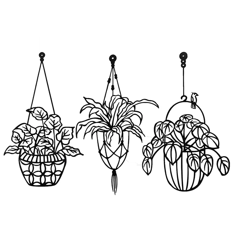 

Набор из 3 черных металлических фотографий, Металлический Настенный декор для гостиной, кухонный Настенный декор, металлическая настенная ...