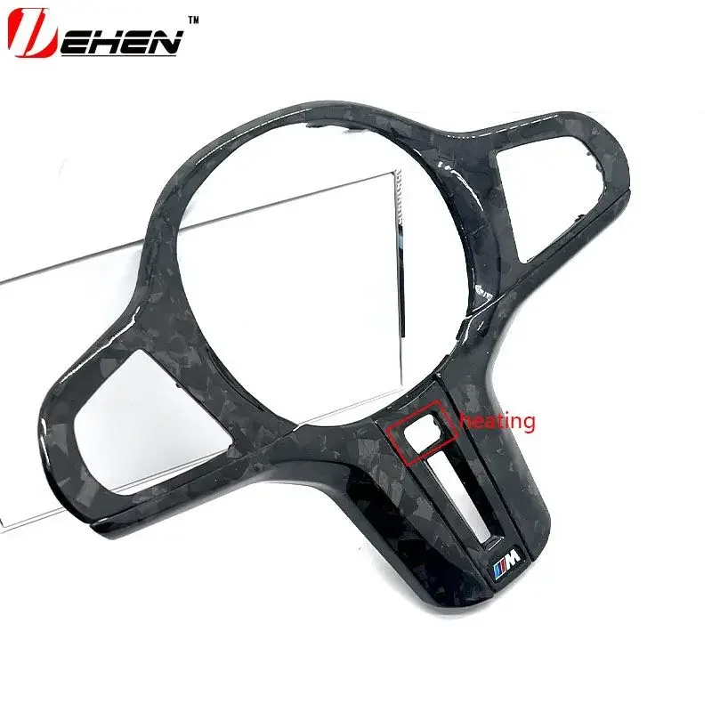 Carbon Fiber Car Steering Wheel Panel Decoration Cover Trim alcantara For BMW M240i M340i M440i G80 G82 G87 F95 F96 F97 F90 F98
