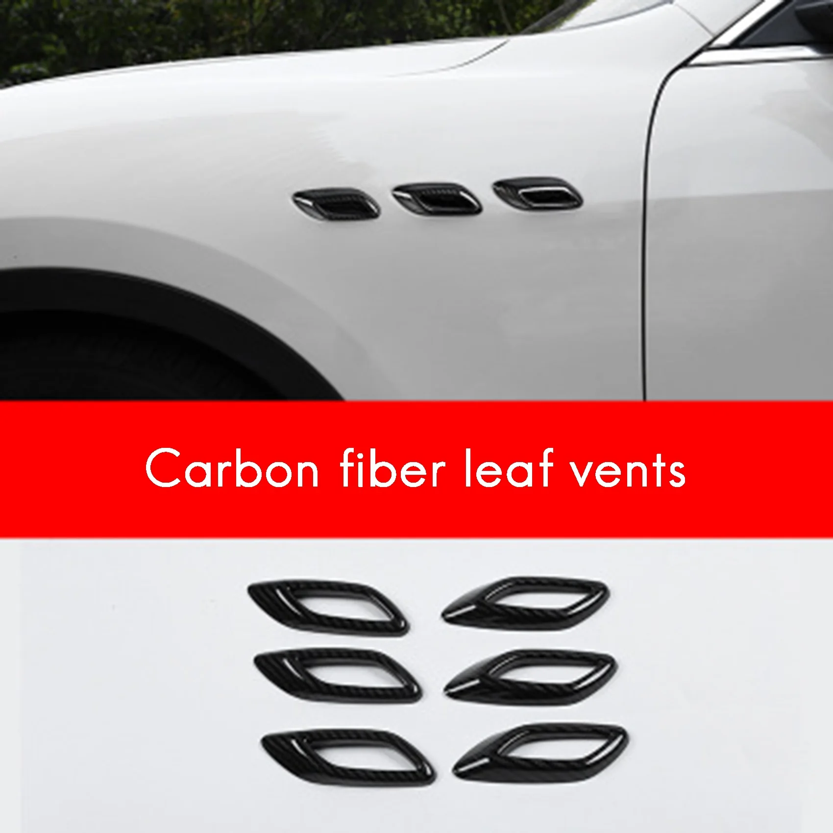 

Боковая крышка из углеродного волокна для вентиляционного отверстия, наружная крышка для Maserati Levante 2016, 2018, 2019, 2020, 2021, ghilii от 2014 до 2021