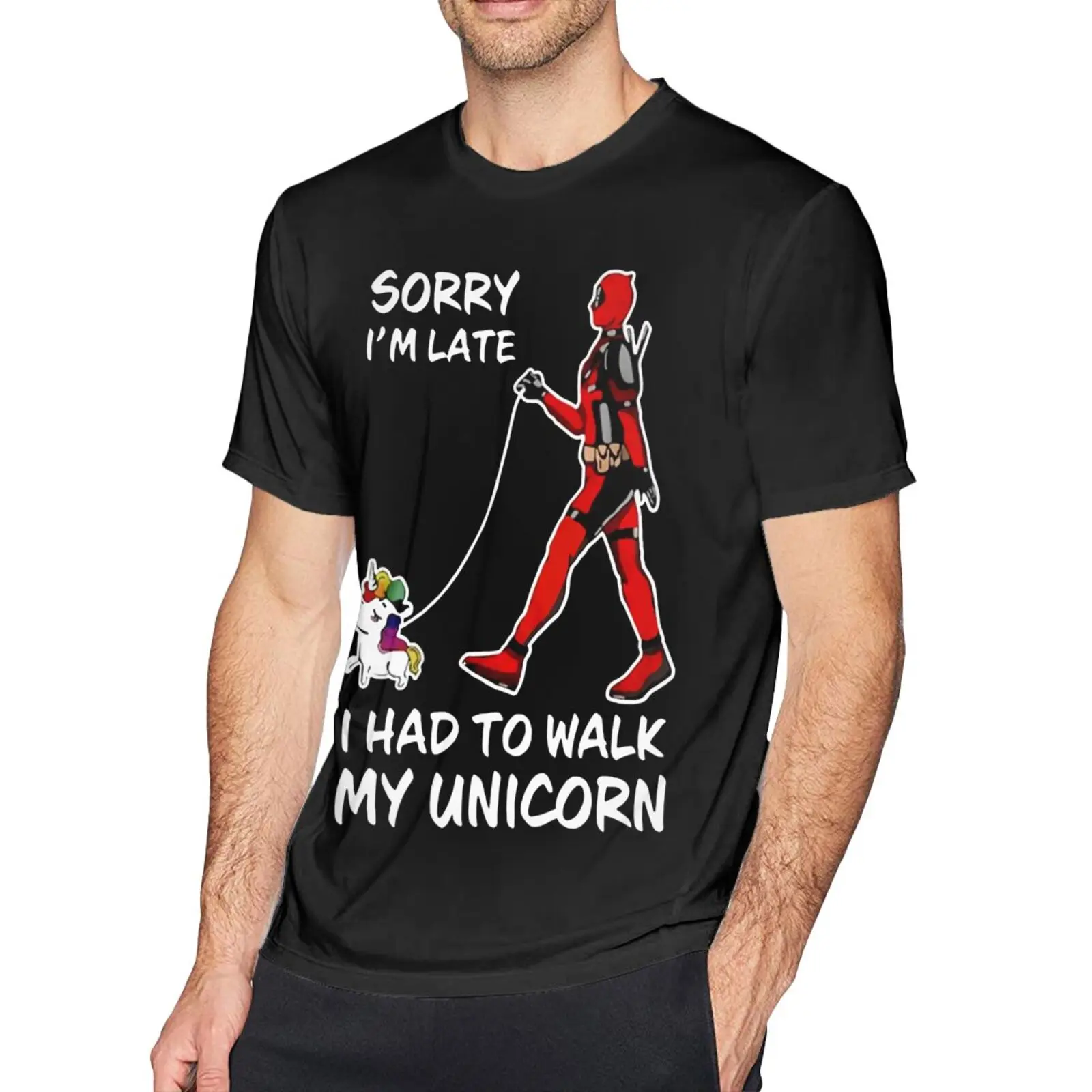 

Футболка мужская хлопковая с коротким рукавом, рубашка с рисунком аниме, извините за поздних монет