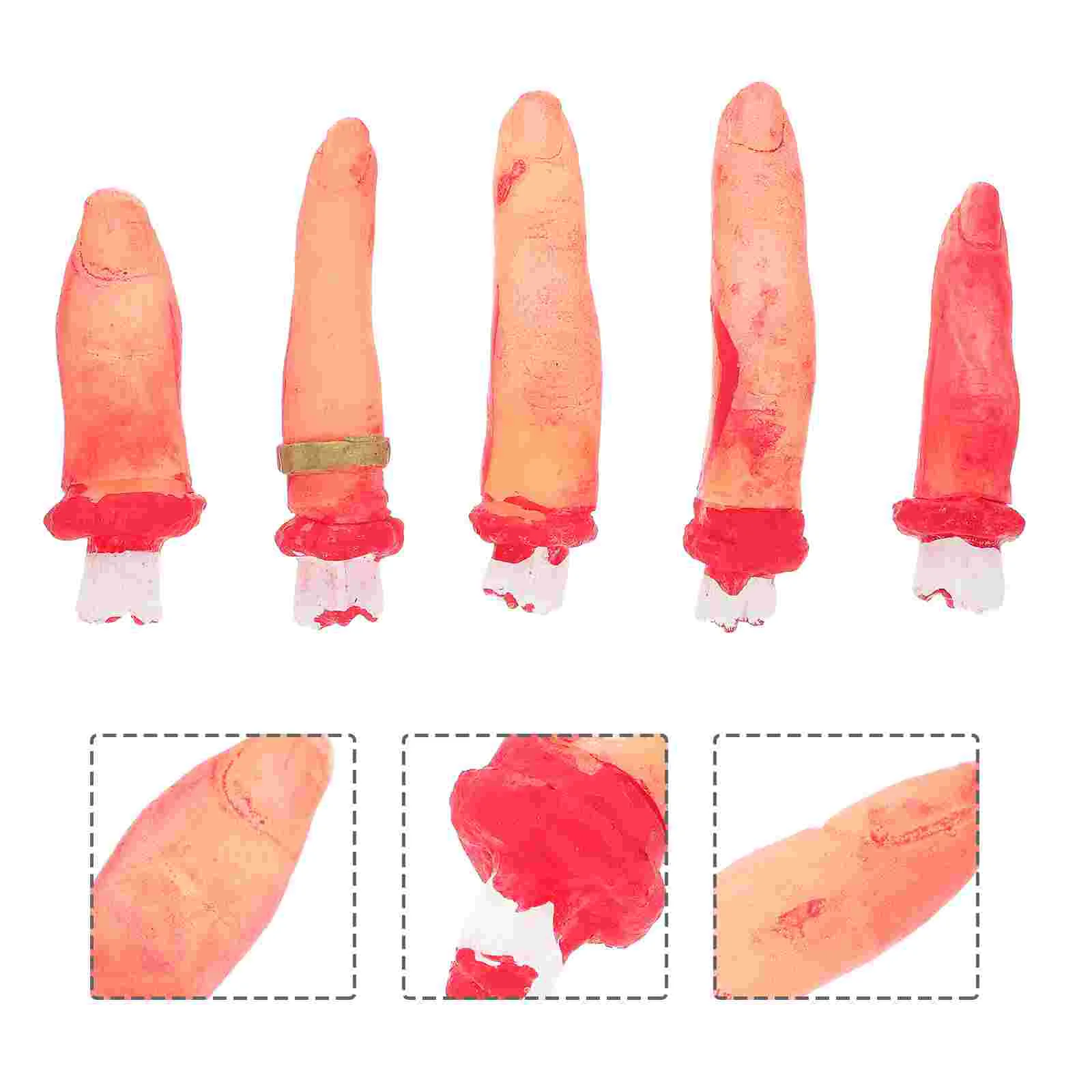 

10 Pcs Finger Haunted House Decoration Halloween Cosplay Fake Party Decors Props Portable Latex Foam Favor