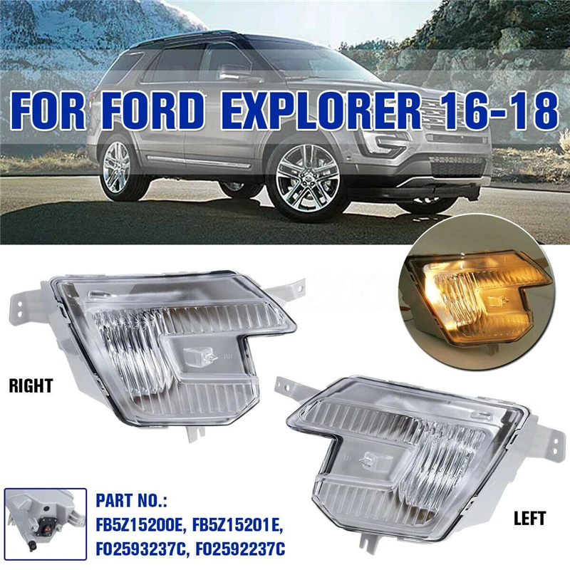 

Left & Right Car Front Driving Fog Light for Ford Explorer 2016-2018 Front Driver Passenger Side LED Fog Light Lamp Assembly