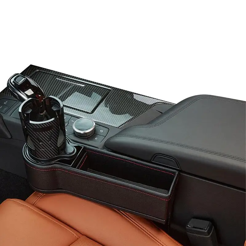 

Car Gap Filler Storage Boxes Car Seat Gap Organizer Front Seat Console Side Pocket With Cup Holder Coins Organizer Auto Trays