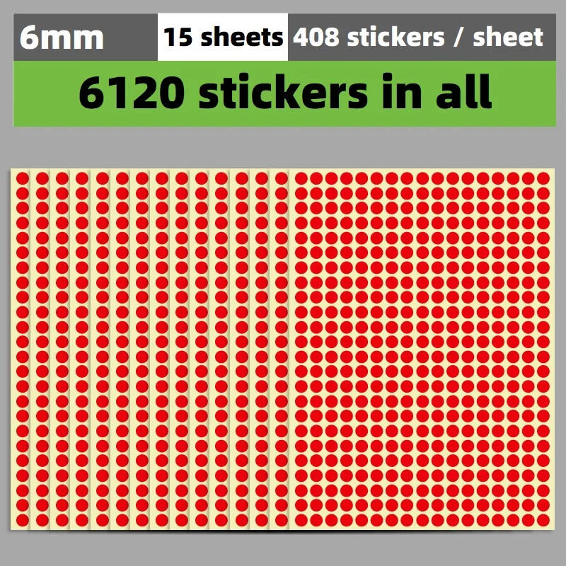 

Круглые самоклеящиеся наклейки PKQ 6 мм