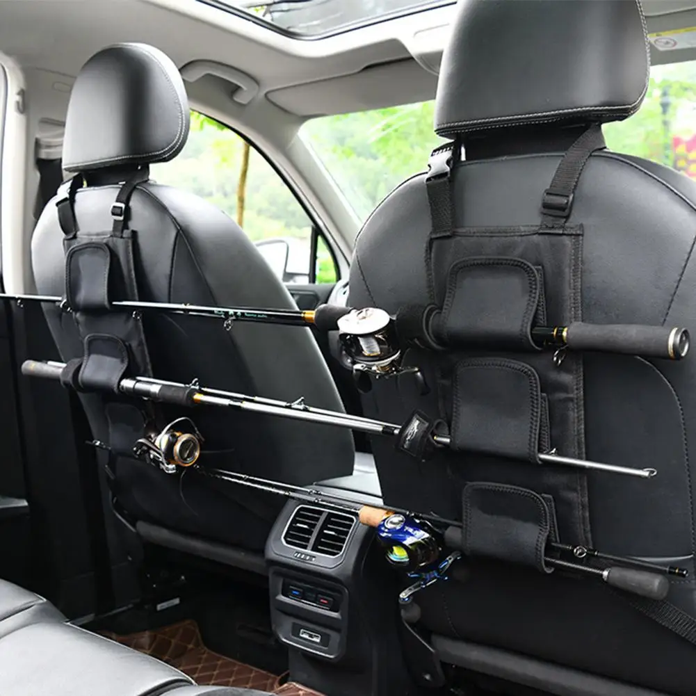 

Fishing Special Car Fishing Rod Holder With Magic Tape Harness Adjustable Portable Fishing Pole Seat Fixed Tool Fishing Gear