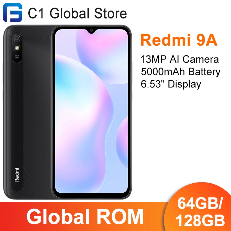 Смартфон Xiaomi Redmi 9A глобальная прошивка 64 ГБ/128 ГБ 5000 мАч большой