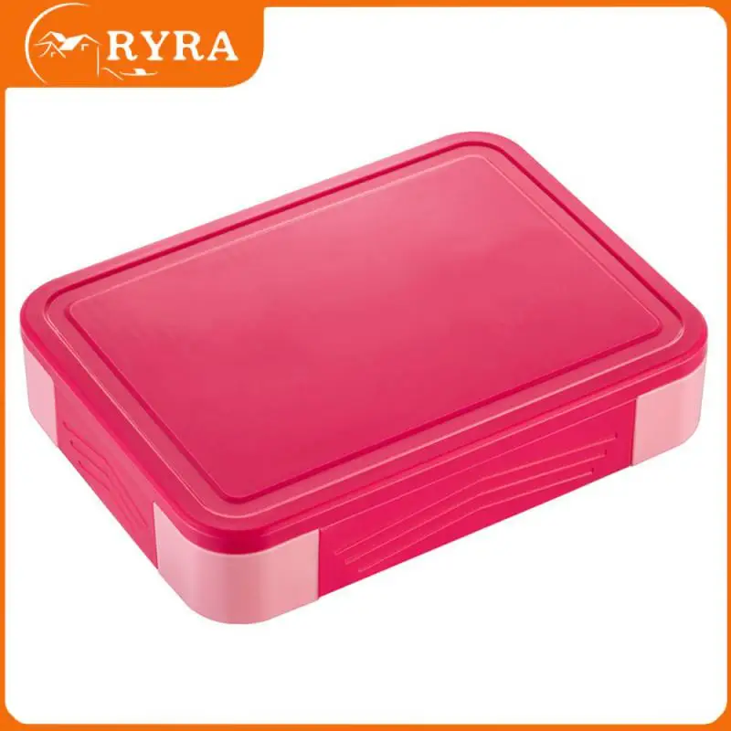 

Lunch Box Microwave Heating Stackable Food Storage Tableware Sealed Leak-proof Rectangular Bento Box With Compartments Portable