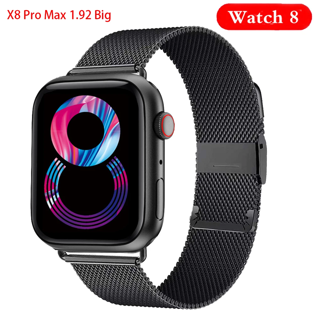 

X8 Pro Max Big Smart Watch Message Reminder SmartWatch 1.92 Inch Dialing Sports Sleep Monitoring Heart-rate PKT900 X9 I7 IW8 S8