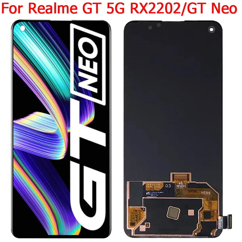 Cena Nowy Oryginalny Dla Realme GT 5G RX2202 Wyświetlacz LCD Ekran Z Ramką 6.43