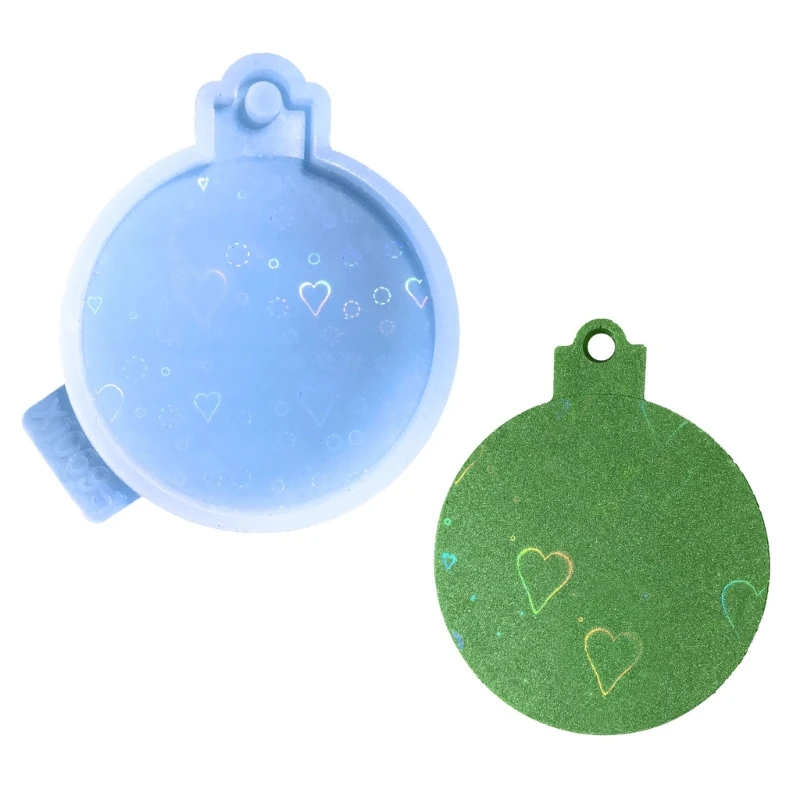 

Рождественская силиконовая форма, форма для брелока, круглая подвеска, форма для литья эпоксидной смолы для самостоятельного изготовления ...