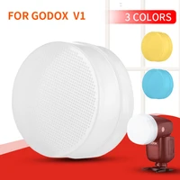 soonpho 3 color kit flash diffuser for godox v1 c v1 n v1 s v1 f v1 o camera flash speedlight soft box case