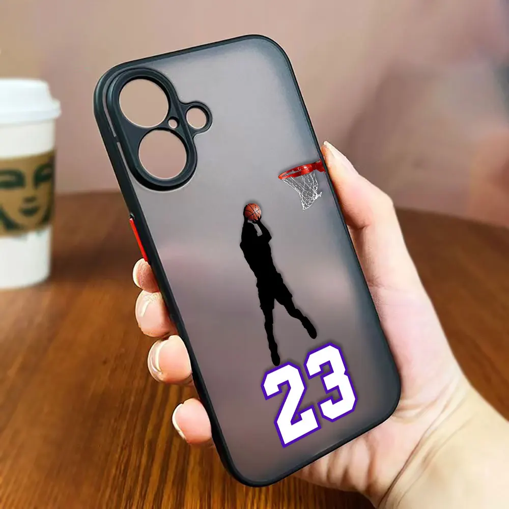 Фото Матовый чехол для телефона с милым мультяшным баскетболистом для iPhone Apple 17 AIR 17E 16E 16 15 14 PLUS 13 12 11 PRO MAX XR №3
