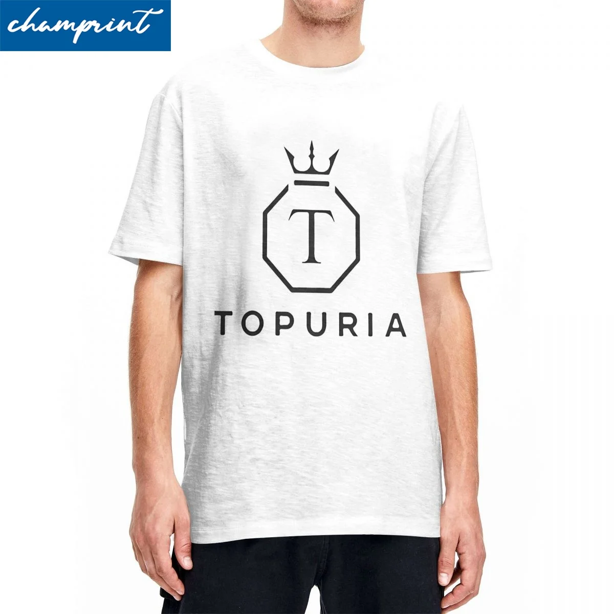 Мужская и женская футболка винтажная хлопковая Ilia Topuria с короткими рукавами