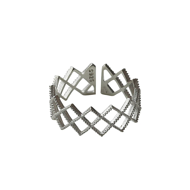 

Женское серебряное, белое, серебряное кольцо в сетку, кольцо для демонстрации, белое кольцо, нишевое дизайнерсветильник кое, роскошное, прос...