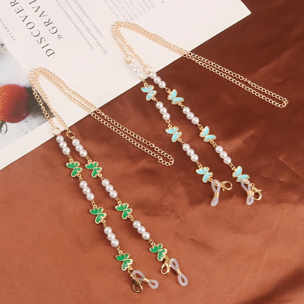 

2022 Fashion Sunglasses Chain Mask Hanging Chain Bohemian Bow Disc Pearl Glasses Chain Mask Holder New Jewelry for Women