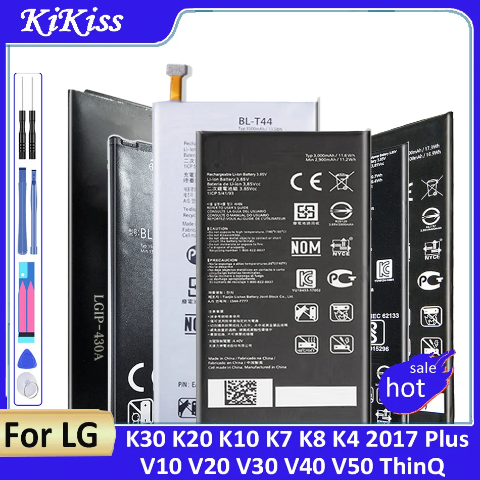 Батарея BL-46G1F для LG K10 K20 K30 K7 K8 K4 2017 Плюс/V10 V20 V30 V40 V50 тонкий/Q6 Q8 Q10 BL-45F1F BL-46ZH BL-44E1F BL-45B1F