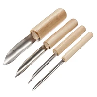 4pcs stainless steel semicircle shaping pottery clay modeling sculpture tool hole punch modeling sculpture tool set practical