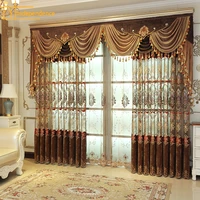 2022 new luxury embroidered hollow european style curtains blackout living room bedroom gauze curtain floor to ceiling window