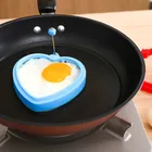 Круглые силиконовые кольца в форме сердца для завтрака, силиконовая форма для жарки яиц, кухонные кольца для блинов, антипригарные детали для кухни сделай сам