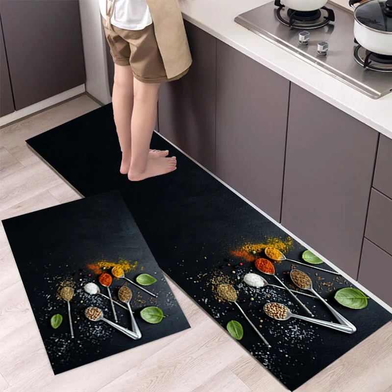 

Condiments Bedroom Carpet Rugs Floor Non-Slip Tapices Kitchen Door Foot Mat Living Room Decoration Home Decor M172