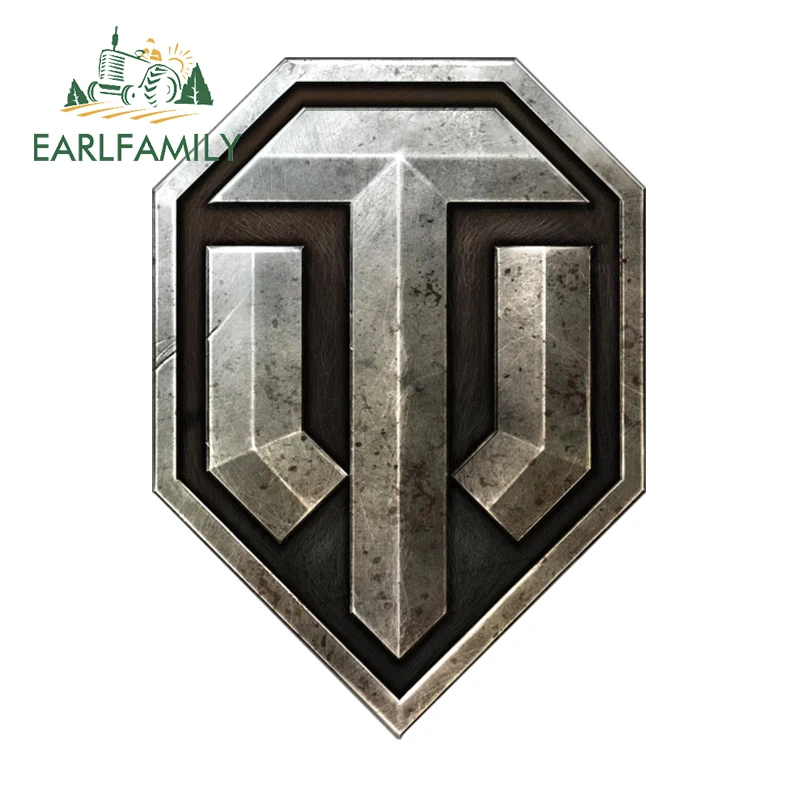 

EARLFAMILY 13 см x 9,4 см для личности, логотип игры World Of Tanks, автомобильная наклейка, протектор двери автомобиля, наклейка, виниловая доска для серфинга, автомобильный Декор