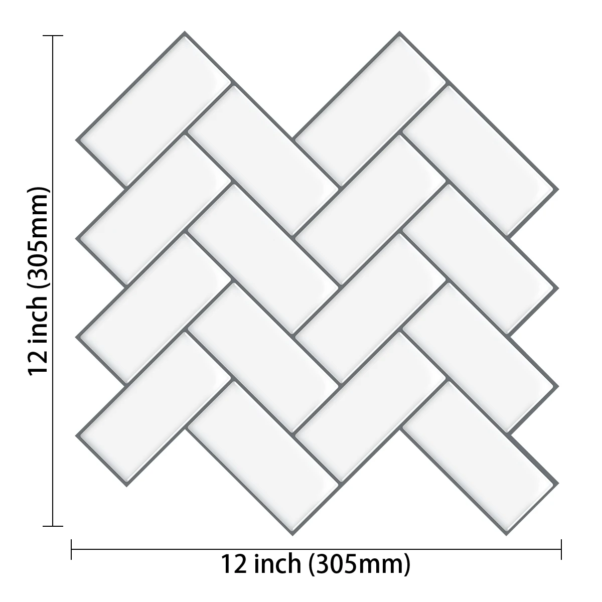 

3d Effect Self-adhesive Waterproof Wall Sticker Bathroom Wall Decoration Wall Stick--1 Sheet