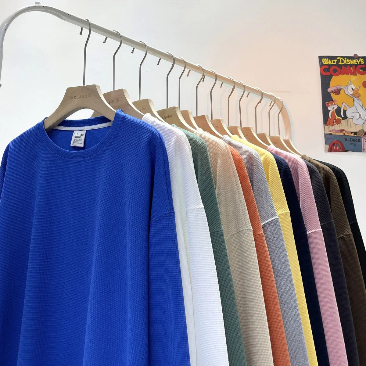 

Privathinker Waffle Round Neck Men's Sweatshirts 12 Color Korean Clothing Autumn Male Pullovers Solid Brand Unisex Hoodies 5XL