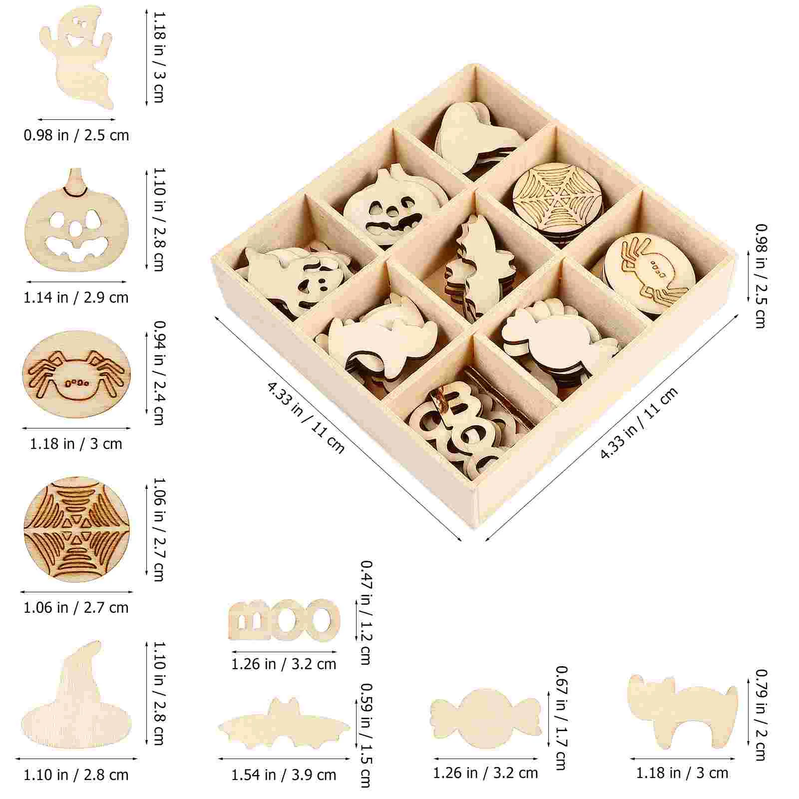 Ciieeo Хэллоуин искусственная кожа Незаконченный призрак тыква паук вырезы летучая