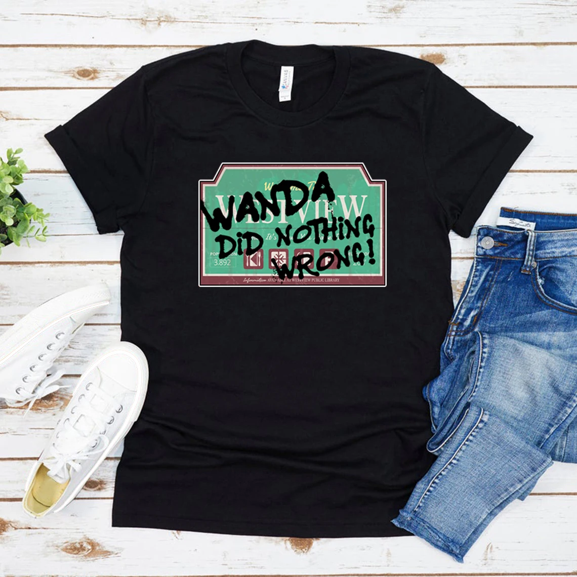 

Футболка унисекс Wanda с принтом ничто не так, футболка Wanda Maximoff, рубашка с коротким рукавом и круглым вырезом, футболки с графическим принтом, ...
