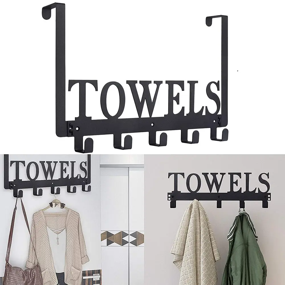 

New Bathroom Wall Stainless Hang Hook Storage Rack Towel Hook Clothes Organizer