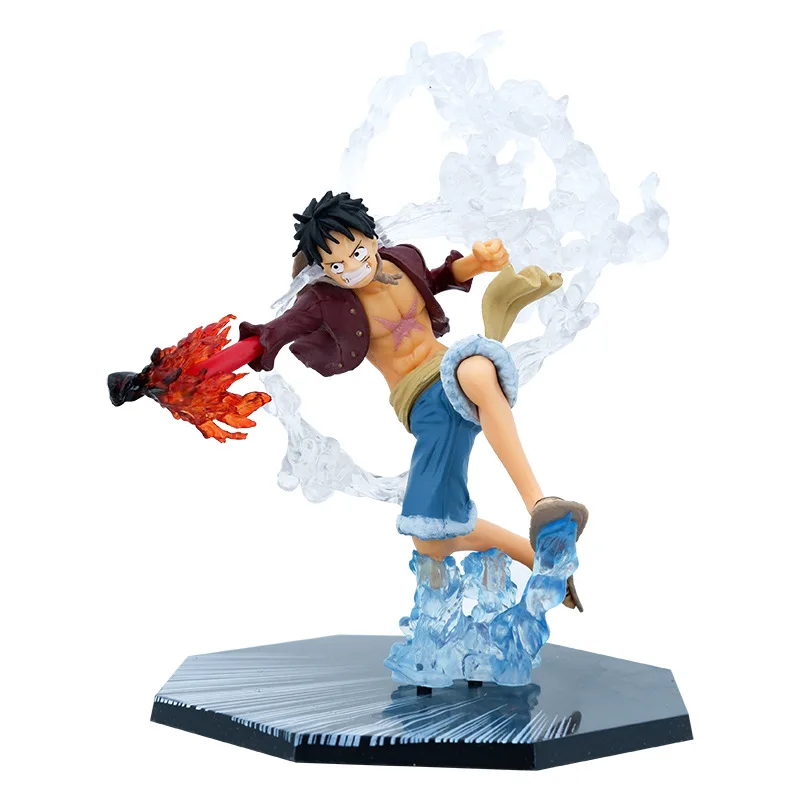 

One Piece Anime Figure Monkey·D·Luffy Roronoa Ace Pvc Action Model Collection Cool Stunt Figure Toy Children's Birthday Gift