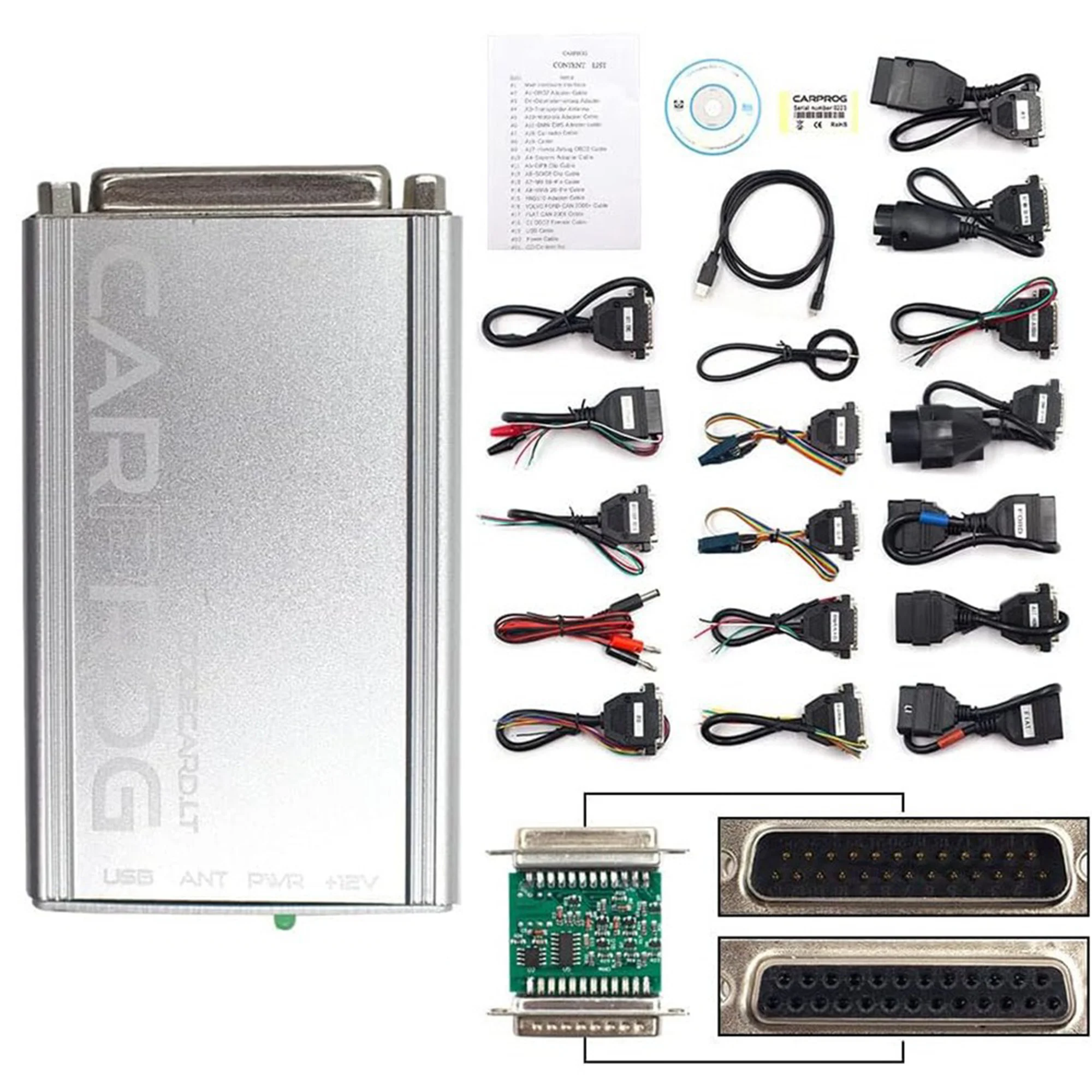 Автомобильный детектор сброса подушки безопасности CARPROG V10.93 полный комплект 21