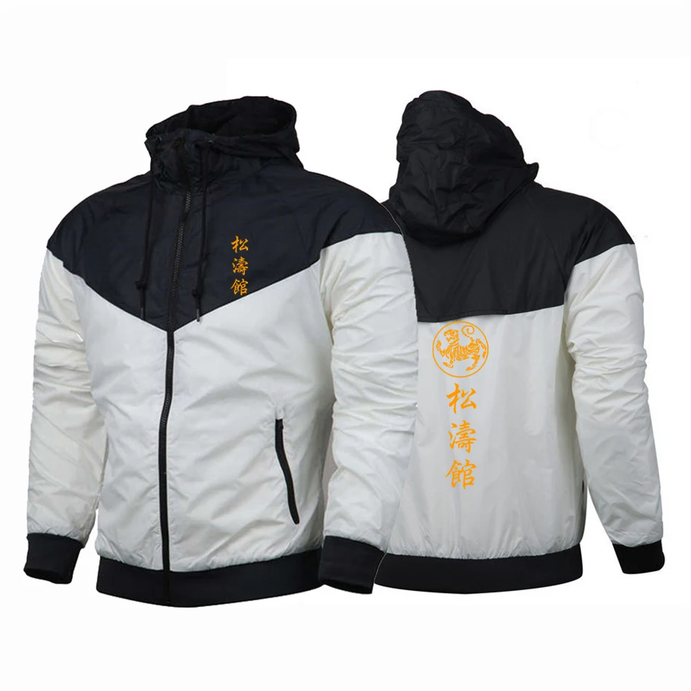 

Shotokan Karate 2023 Spring and Autumn new style Men's Charge Coat printing Hooded Windproof Waterproof male fashion Jacket Top