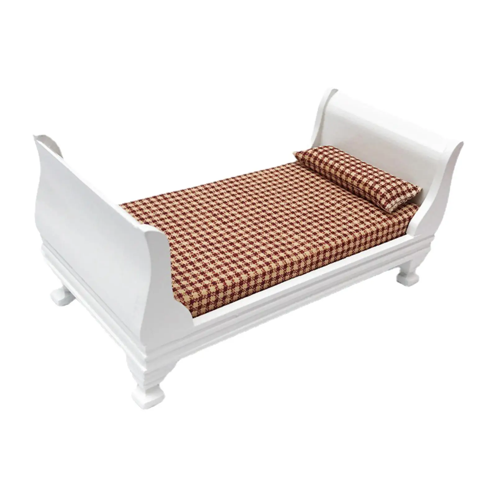 

Cute Dollhouse Single Bed Furniture Miniature DIY 1:12 for 3-6 Years Old