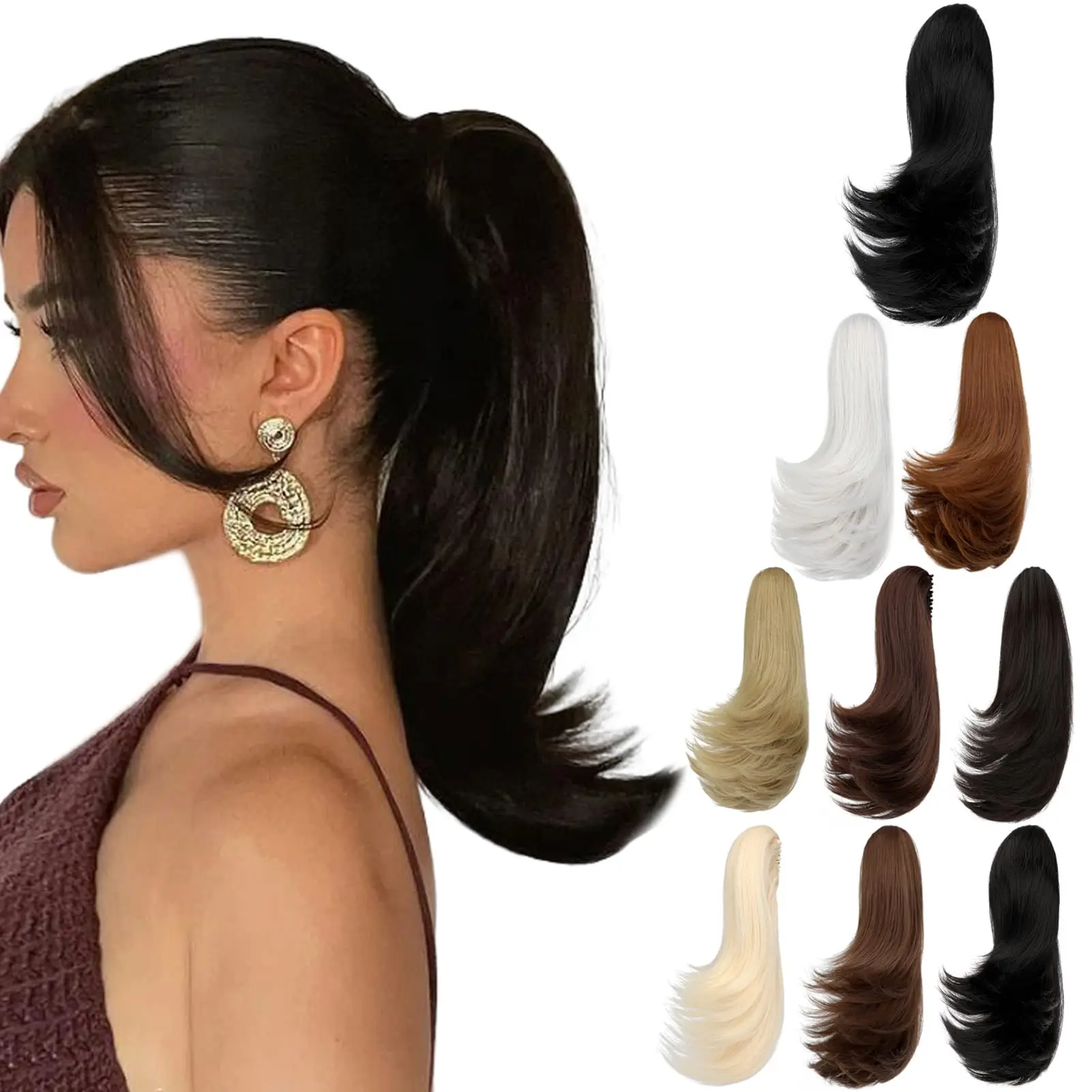 Shangzi Claw Clip In Flip Ponytail Hair Extensions 14